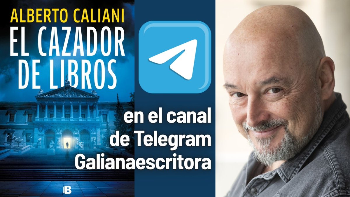 Directos en el canal de Telegram Galianaescritora para octubre:

Mañana ,27 de octubre, 20:00H te espera <a href="/AlbertoMCaliani/">Alberto Caliani</a> para charlar sobre "El cazador de libros" y lo que se tercie.
👇👇👇
t.me/Galianaescrito…