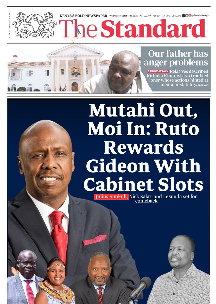 The transition from regional entitlement to national alignment is rarely smooth. As Kikuyu Privilege loses ground, the Mountain Meltdown exposes fractures within GEMA leadership, strengthening the narrative of an emerging KANUCabinet. #GidiGidiRudiRudi.
