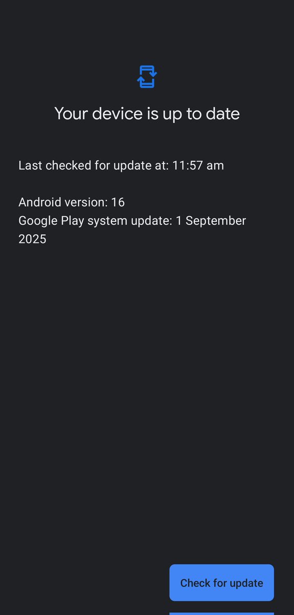 imAlter_Ego's tweet image. ⚡️Google Play system update available!

Android version: 16
GPSU: September 2025
Size: 75 MB (on S25U) may vary