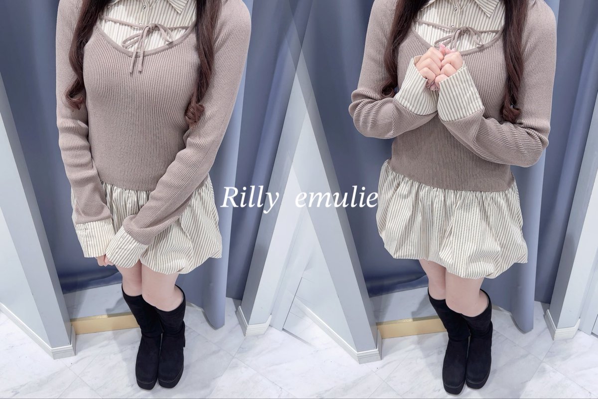 evelyn大阪店 𝑅𝑖𝑙𝑙𝑦 𝑒𝑚𝑢𝑙𝑖𝑒♡ ◻︎ Balloon Knit Mini
