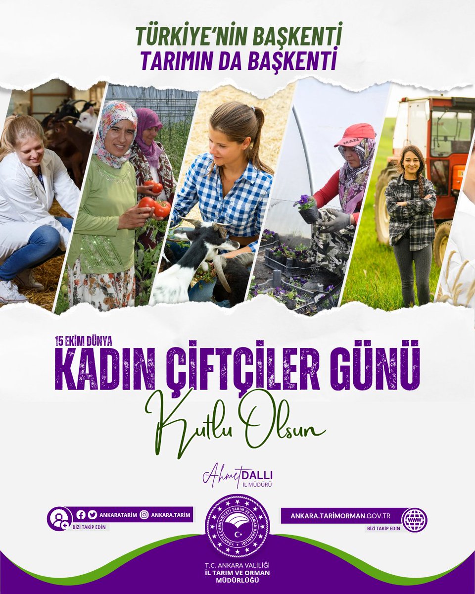 Dokunduğu toprağı bereketlendiren, tohumu ürüne dönüştüren, varlığı ve emeği ile hayata sevgi ve merhamet katan tüm kadın çiftçilerimizin 15 Ekim #DünyaKadınÇiftçilerGünü kutlu olsun.