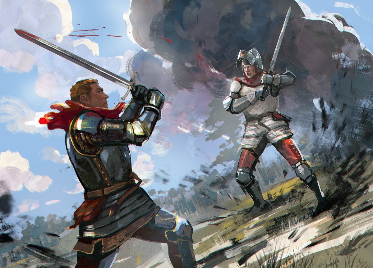One of my artworks in #KingdomComeDeliverance2 -zine, now in its full version ⚔️🌪️
(Has everyone already voted for actors #Erik and #Henry in #goldenjoystickawards ?) 🙃