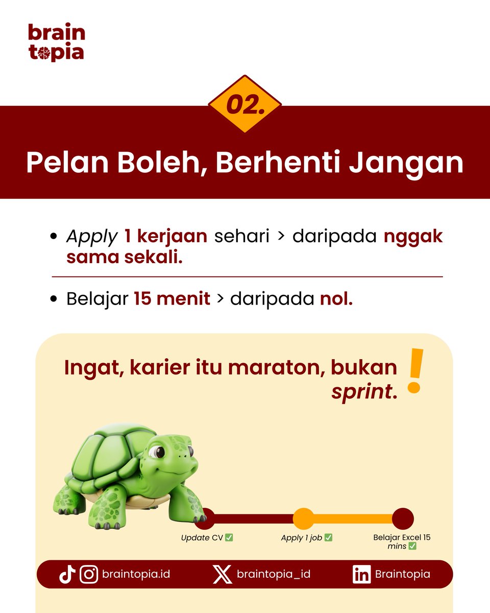 braintopia_id's tweet photo. Lamar kerja tapi sepi respon? Ditolak terus &amp; mulai ragu sama diri sendiri? Kamu nggak sendirian. Banyak jobseeker ngalamin invisible burnout &amp; self-doubt.

#InvisibleBurnout #JobseekerJourney #FreshGraduateStruggle #GenZCareer #SelfGrowth #Braintopia https://t.co/yhNen69uXY