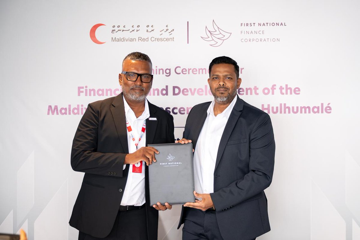maldivianrc's tweet photo. MRC has taken a transformative step towards strengthening its humanitarian presence with the launch of a landmark partnership with @firstnationalmv.

Read more - https://t.co/RvwlLXelSH https://t.co/f8bOEUICxM