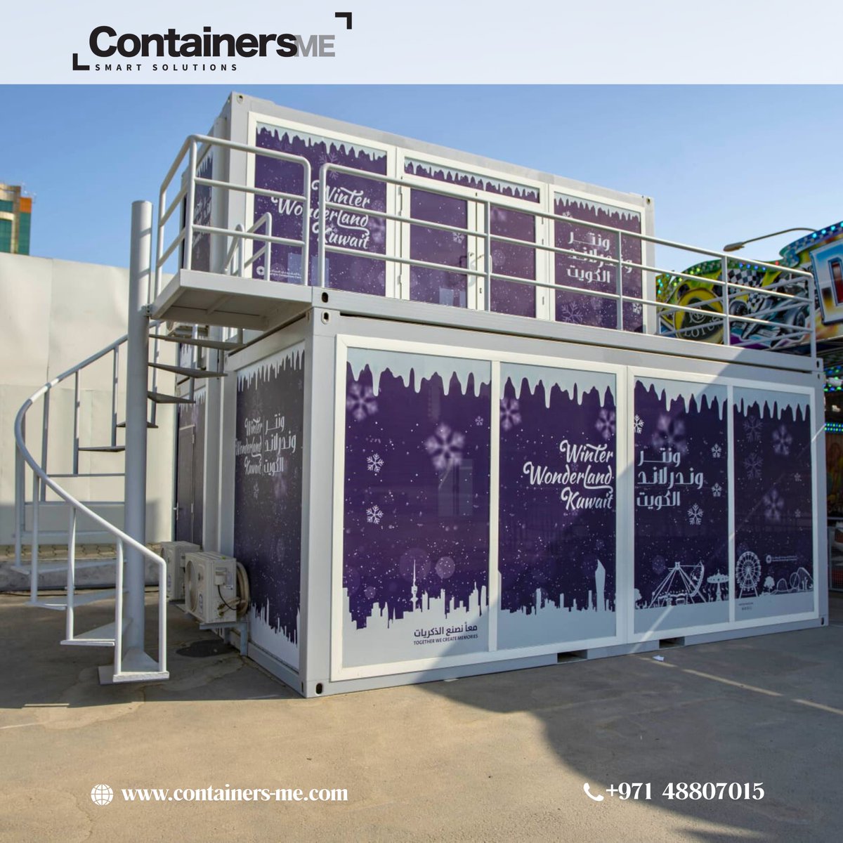 Containers_me's tweet image. ❄️ Thrilled to contribute to Winter Wonderland Kuwait with a modular mobile container setup — combining a visitors&apos; rest area &amp;amp; storage room in one efficient design.

👉 Discover more: containers-me.com/projects

#modularcontainer #mobilecontainer #winterwonderland #kuwait