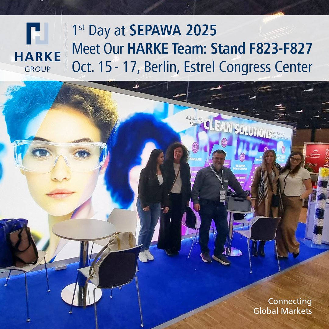 harkegroup's tweet image. Day 1 at SEPAWA 2025! Our HARKE specialists are eager to talk about your interest in our products and solutions regarding #sustainable cleaning chemistry, cutting-edge #packaging solutions and our broad portfolio of high-quality raw materials from #surfactants, polymers, a. m. m.