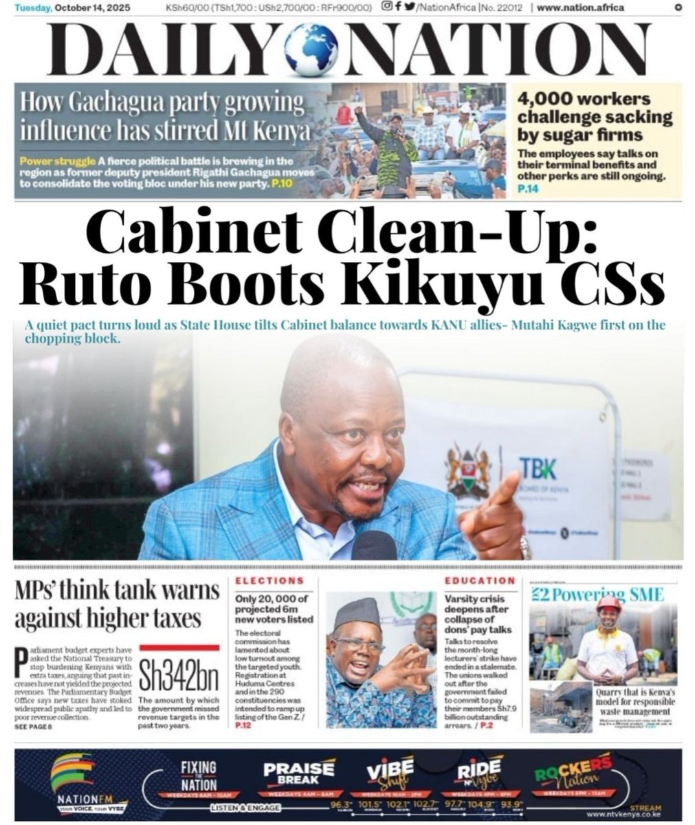 Ruto’s government rewards results. Those who hide under old networks and regional entitlement will soon realize performance matters more than surnames. Kikuyu Privilege #GidiGidiRudiRudi KANUCabinet Mountain Meltdown.