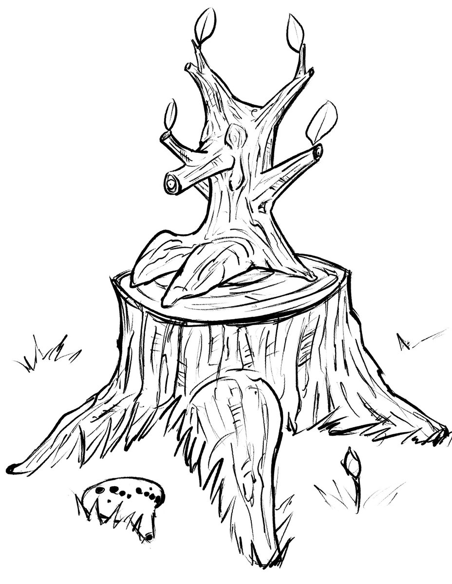 OthymanX's tweet photo. Day 14 - Trunk (#Inktober) &amp; Statue (#Linktober)

The story of the flute player that got sucked into the Dark World looking for the Golden Power. Who eventually turned into a tree. https://t.co/gndOO6bgqb