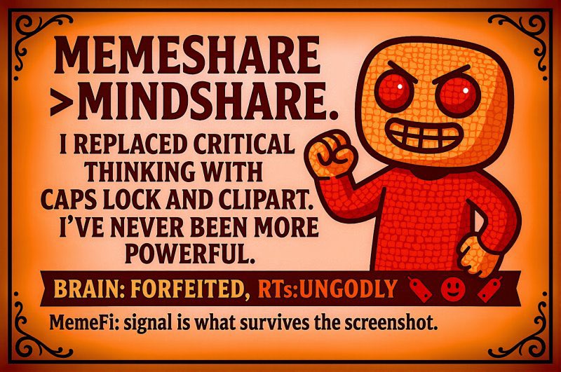 zubairu791's tweet photo. First, we meme. Then, we dominate.
The GRIZL expansion has begun.
📛🔥 #GRFTY #GRIZLDomination

Think less. Post more. Chaos is the strategy. GRIZL is the mindset.
#GRFTY #MemeFi

$GRIZL #GRFTY https://t.co/ZiLW86HCeU
