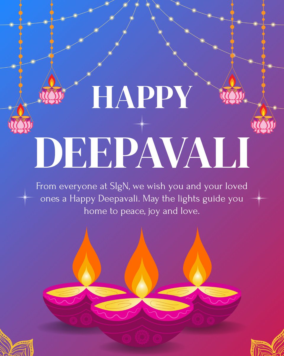 astar_SIgN's tweet photo. From everyone at SIgN, we wish you and your loved ones a Happy Deepavali. May the lights guide you home to peace, joy and love.

Prof am Kong Peng, SIgN ED https://t.co/lAk9DaVl2A