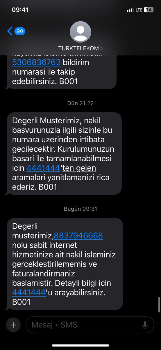 adaybaris94's tweet photo. @TTDestek Diger operator başvurusu diye iptal ettiginizi soylediniz, diger operatorun kaydini iptal edip dun aldigim randevuyu tekrar iptal ediyorsunuz. Dalga mi geciyorsunuz siz bu nasil hizmet anlayisi? Yardimci olacagiz diye yalandan kayit acmak disi bir sey yapin! @TurkTelekom https://t.co/pjPlvk30r9
