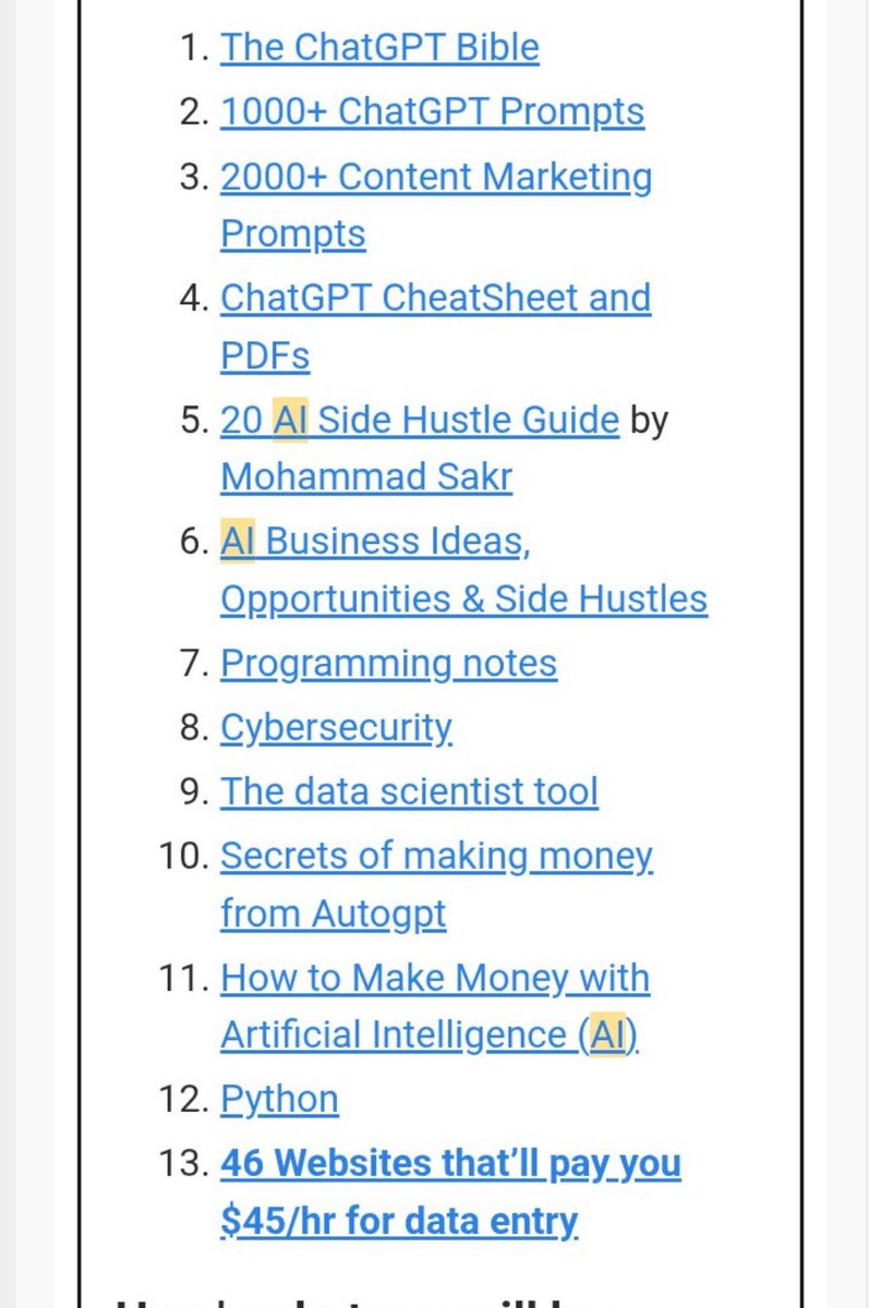 Marcilenyaraa's tweet image. $299 AI Mastery Bundle — FREE Today

Learn how to MAKE MONEY &amp;amp; AUTOMATE your life with AI.

Includes:

• ChatGPT Bible
• 3000+ Prompts
• AI Side Hustle Guides
• Python Notes
• Earning Sites and more...

Follow + Like + Repost + Comment “SEND”

Free for 24 hours only.