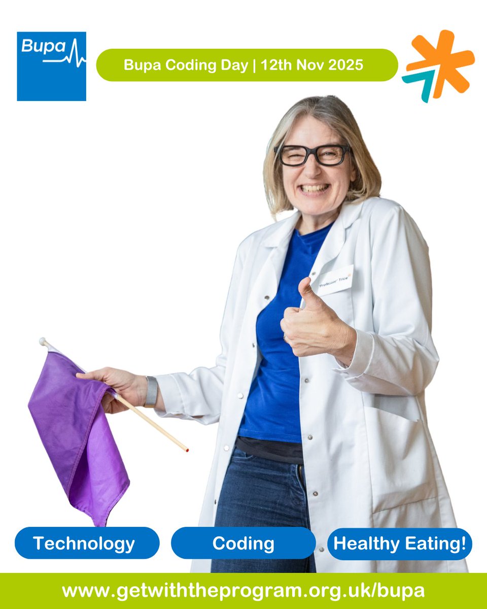 gwtp_uk's tweet image. 5️⃣ 4️⃣ 3️⃣ 2️⃣ 1️⃣ ... countdown complete! 🚀 Teacher prep materials for our @Bupa Coding Day, Healthy Lunch-Bot Coding Adventure 🌍💻 are now available!
📧 Please check your emails for access.
🔗 getwiththeprogram.org.uk/bupa
#BupaCodingDay #CodingAdventures