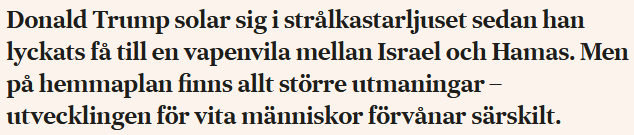 "Över perioden 2005 till 2022 har lönerna knappt stigit alls bland löntagare som befinner sig i den nedre halvan av löneligan. Men mellan 1979 och 2024 ökade produktiviteten i USA nästan tre gånger så mycket som lönen för en typisk löntagare."

svd.se/a/OoG22A/trump…