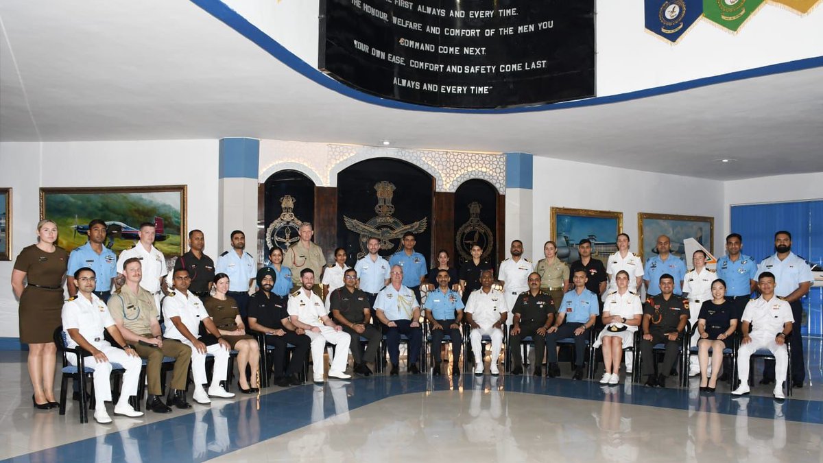 HQ_IDS_India's tweet image. Air Vice Marshal Sanjay Aswal, Deputy Commandant Air Force Academy, inaugurated the "General Rawat India Australia Young Officers Exchange Program GRIAYOEP-2025” at AFA, Dundigal. 15 Young Military Officers each from India and Australia are participating in GRIAYOEP-2025.
During…