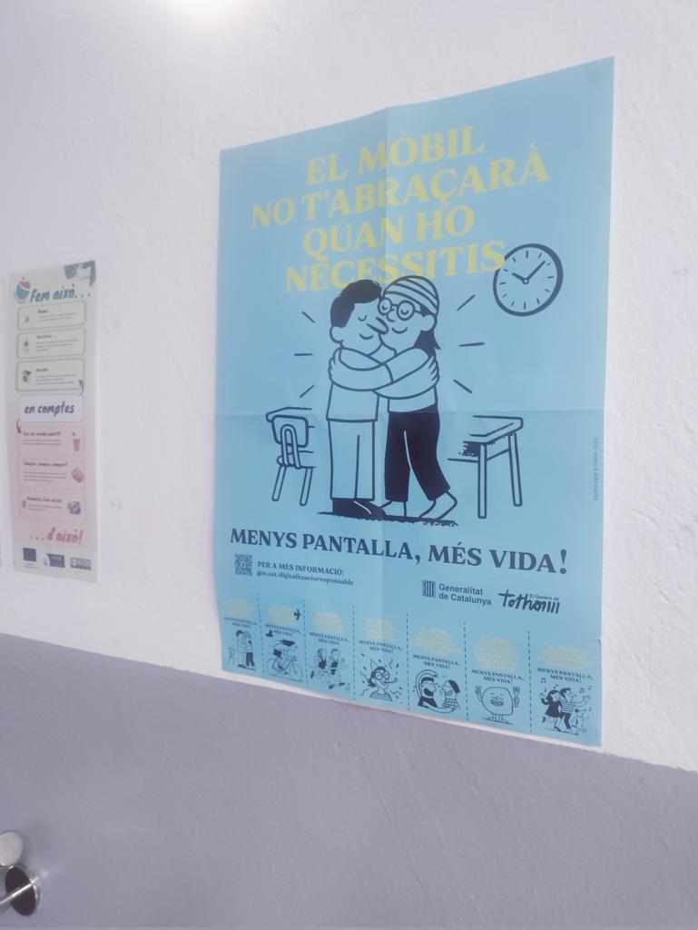 InstBellvitge's tweet photo. @sepiegob Strategic internationalization plan 🎯Goal 3: Improve digital skills and promote the safe, responsible and ethical use of the technology among students. #menyspantallamesvida #ICT #LKT #TEP #Netiquette #emotionalwellbeing #adicciodigital #digitalbalance @sepiegob @idibell_cat https://t.co/WMFSlaEzHe