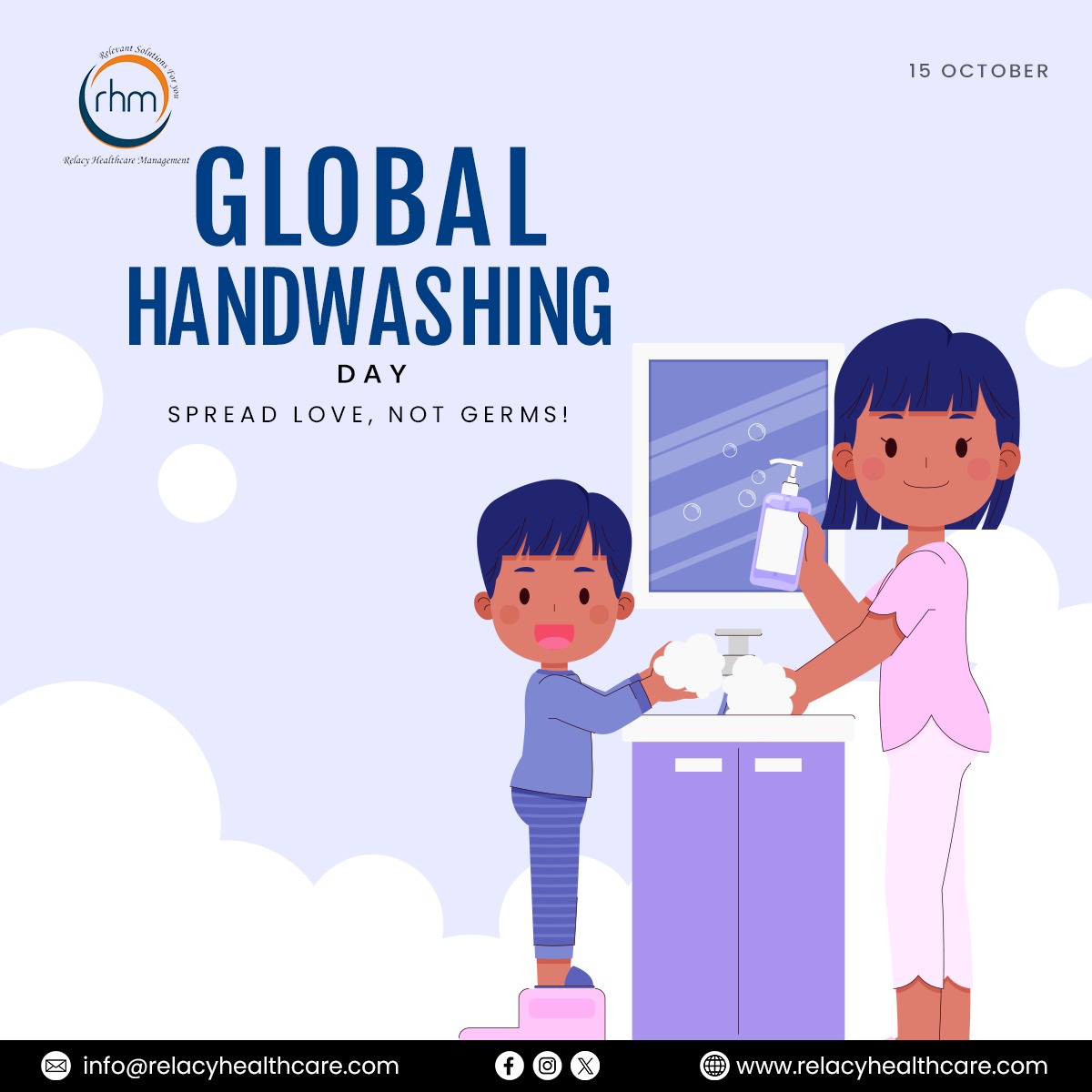 RHMConsultancy's tweet photo. Global Handwashing Day 🧼🌍

Clean hands, healthy lives — spread love, not germs!

#GlobalHandwashingDay #SpreadLoveNotGerms #CleanHandsHealthyLife #HygieneMatters https://t.co/40kp7dem0X