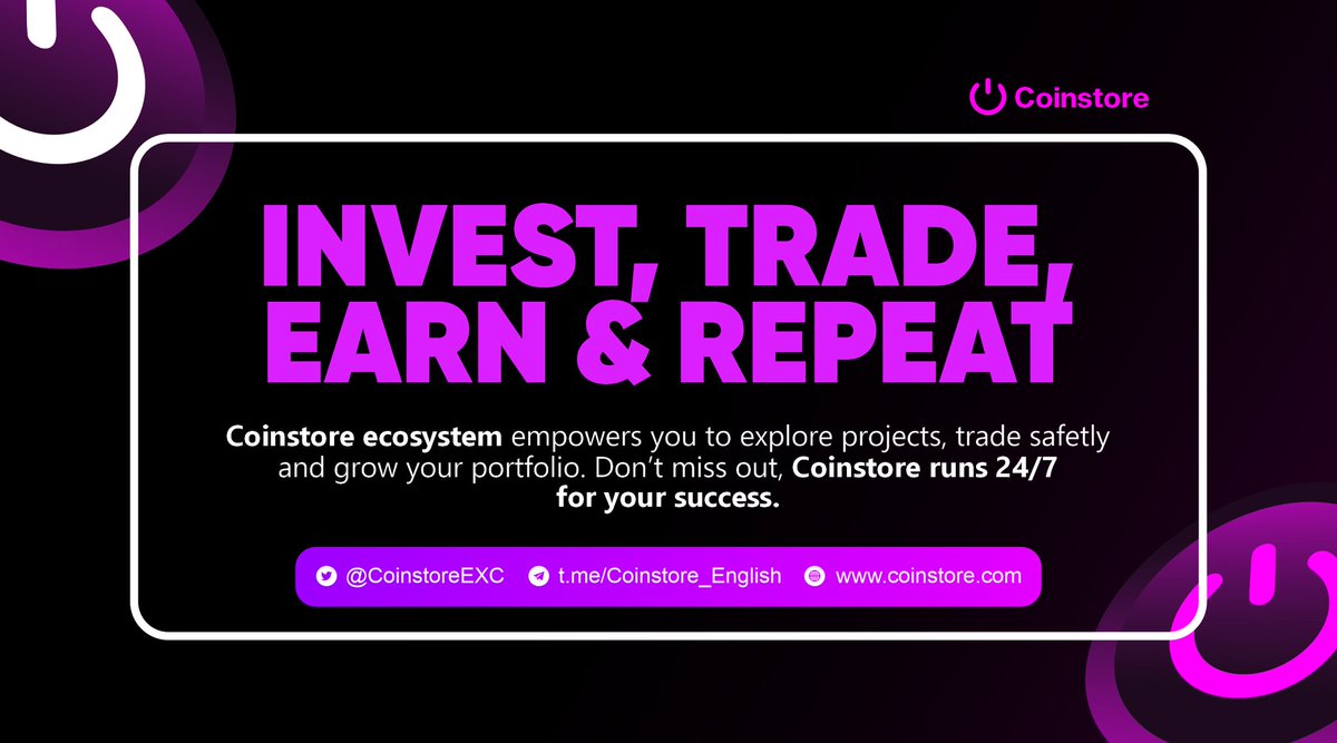 FINANCIAL FREEDOM
@coinstoreexc empowers you to take control of your finances. Start earning with Coinstore Earn today! 💪 
🚀
cutt.ly/GeK8nCid

#Earn #Coinstore #investment