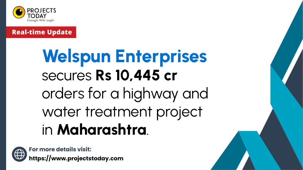 projects_today's tweet image. Welspun Enterprises secures Rs 10,445 cr orders for a highway and water treatment project in Maharashtra.
For more details:
Email us at: mallika@projectstoday.com
Contact us on +91 7304553123
#WelspunEnterprises #InfrastructureDevelopment #MaharashtraProjects…