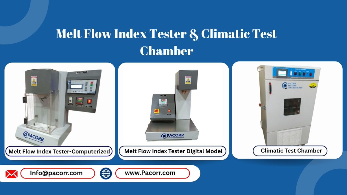 pacorr_testing's tweet image. Test Smart. Test Strong. 💡
Experience precision with our Melt Flow Index Tester – Computerized and Climatic Test Chamber — engineered for accuracy, reliability, and performance.

pacorr.com/product/climat…

#MeltFlowIndexTester #ClimaticTestChamber