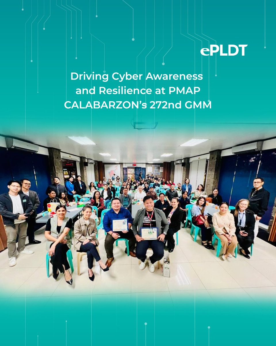 During the PMAP CALABARZON Chapter’s 272nd GMM and Learning Session, Alexis Bernardino highlighted the importance of proactive defense &amp; resilient recovery strategies.​

🛡️ Take a step towards a stronger security posture.​
📩 Book a Cyber Risk Assessmsent now: inquiry@epldt.com