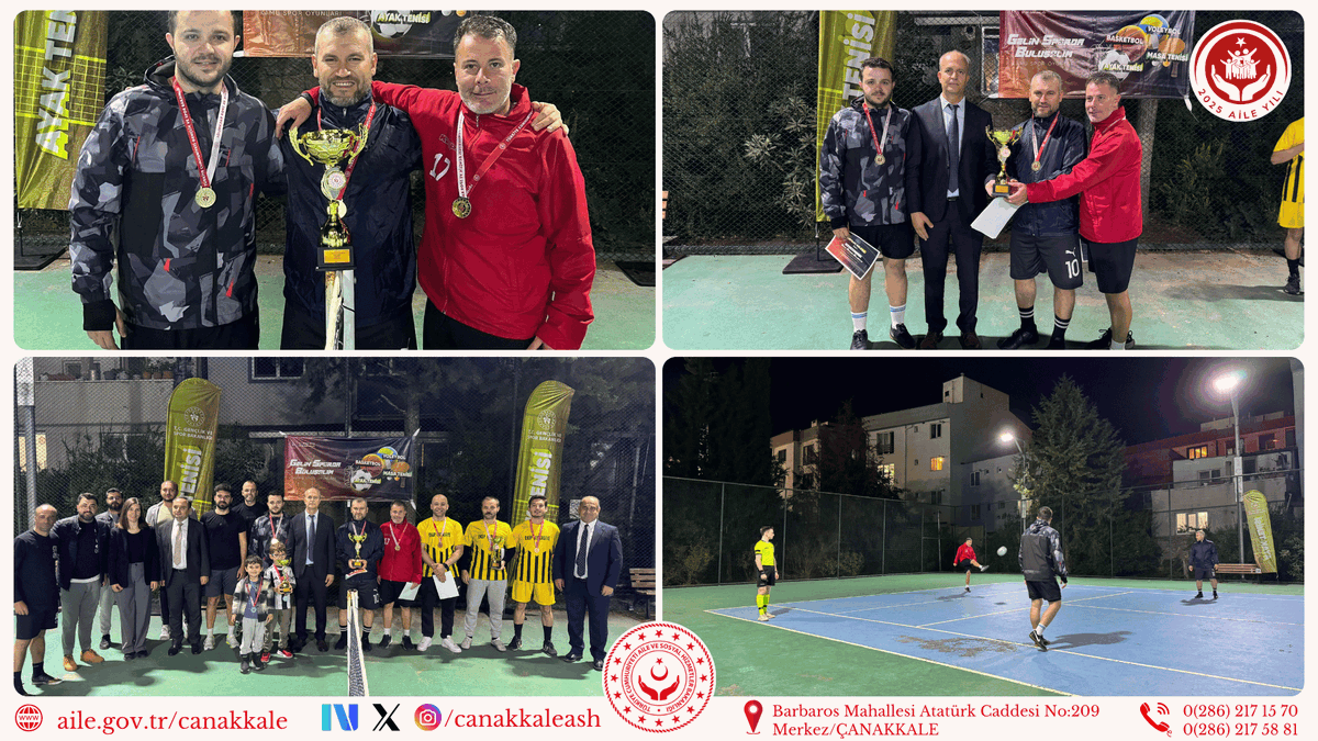 🎉 3. Kamu Spor Oyunları’nda Birincilik Gururu! 🏆
Çanakkale Gençlik ve Spor İl Müdürlüğünce düzenlenen 3. Kamu Spor Oyunları kapsamında gerçekleştirilen Ayak Tenisi müsabakalarında, İl Müdür Yardımcımız Ömer Pekmez’in de yer aldığı  İl Müdürlüğü takımımız birinci olmuştur! ⚽👏