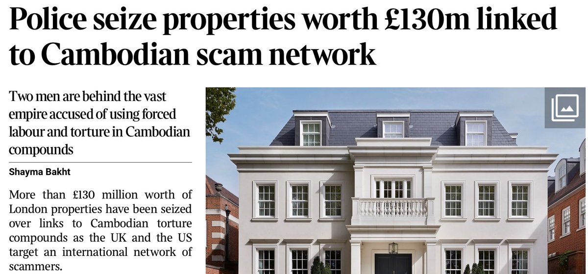 Cambodian fraud network identified and property seized bit.ly/494BibT as govt sanctions the bosses and investigators reveal the frontline scammers, who steal through romance fraud and crypto fraud, are victims of torture themselves