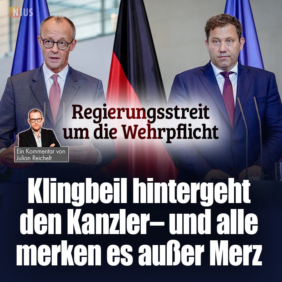 Es ist Klingbeil, der Merz immer wieder hintergeht, mit dem ältesten Trick der Welt dann sagt „Friedrich, ich würde ja, aber meine Leute“ und Merz dann die Zugeständnisse abringt. Jeder mit fünf Minuten politischer Erfahrung kann es sehen, nur Merz nicht. Er will nicht sehen,