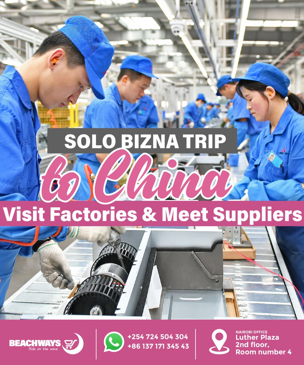 BeachwaysGroup's tweet image. From Kenya to China — we go the extra mile so you don’t have to!
Our solo business trips are all about meeting suppliers face-to-face and talking directly to manufacturers to ensure quality, reliability, and the best deals for our clients. 💼🌏

#SourcingExperts #GlobalTrade…