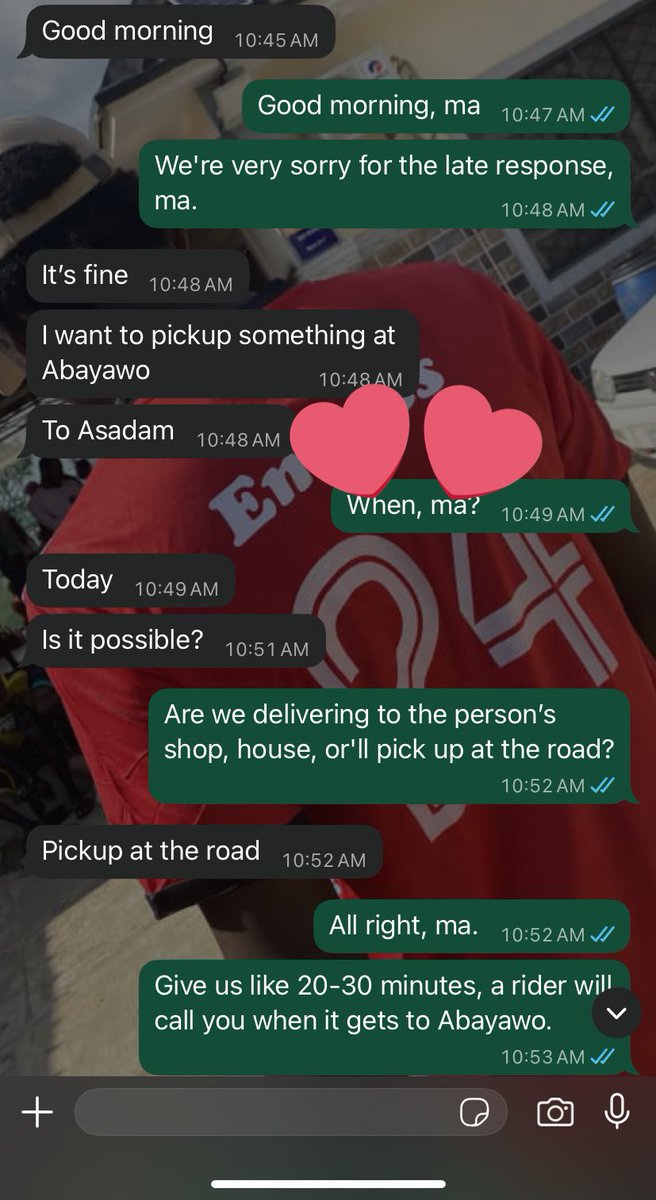 swiftlink01's tweet image. That's how we move, no excuses, just Swift delivery.
A customer texts, “I want to pick up something at Abayawo to Asadam. Is it possible today?”
We react, “Give us 20–30 minutes, a rider will call you when it gets there.”
Because your package deserves to be where it should be.