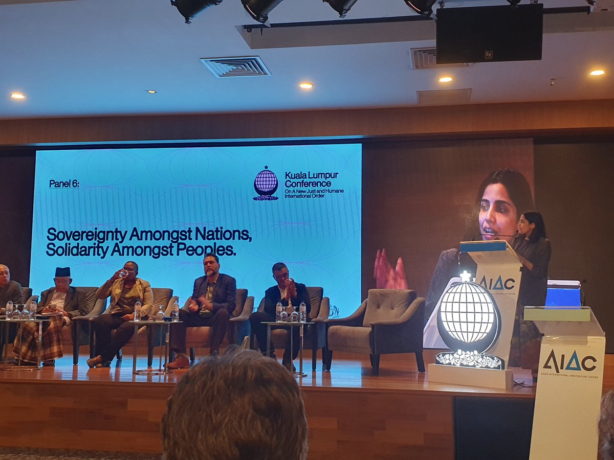 Aude Darnal (@audedarnal) on Twitter photo "The only response to unilateralism is collective action". -<a href="/VarshaGandikota/">Varsha Gandikota-Nellutla</a> at the Kuala Lumpur Conference on a New Just and Humane Intl Order. Collective action and intl solidarity must be the priority for the Global Majority to achieve the transformation of the intl order. "The only response to unilateralism is collective action". -<a href="/VarshaGandikota/">Varsha Gandikota-Nellutla</a> at the Kuala Lumpur Conference on a New Just and Humane Intl Order. Collective action and intl solidarity must be the priority for the Global Majority to achieve the transformation of the intl order.