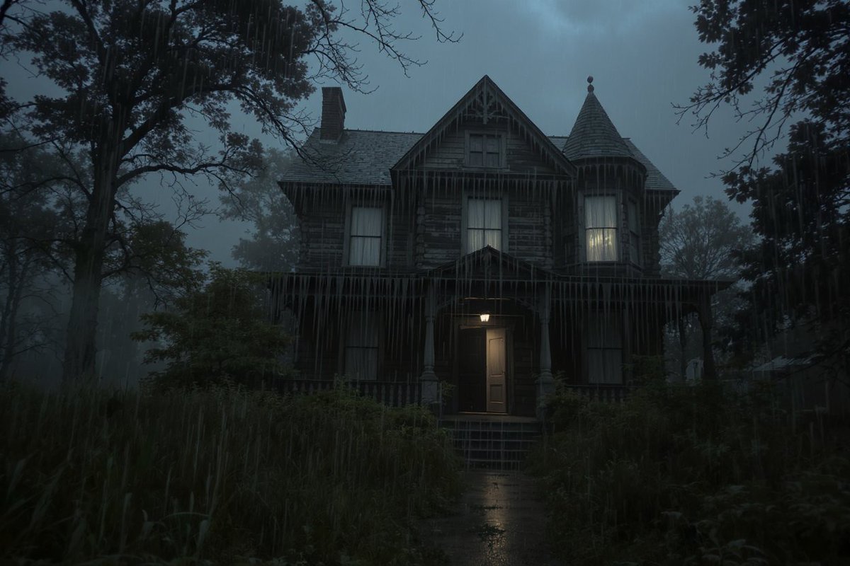 PromptSin's tweet image. When spooky season hits, even the house says &quot;boo&quot; 👻🏚️ Who&apos;s brave enough to explore? #HauntedVibes #HalloweenReady