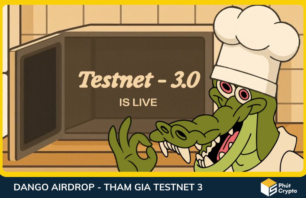 5phutcrypto_'s tweet photo. 🔥Update Airdrop Dango - Tham gia Testnet-3 #5PC @dango 

Dango là một blockchain Layer 1 gọi vốn thành công 3,6 triệu đô từ HackVC, Delphi Labs.

Dự án vừa ra mắt chiến dịch Dango Testnet-3, ae vào active trên Dango DEX và hoàn thành nhiệm vụ Galxe để có cơ hội nhận airdrop trong tương lai nhé.

1. Truy cập website Dango Exchange và kết nối ví
https://t.co/b7gQzEyjXt
2. Faucet token testnet
3. Giao dịch volume đạt 6,9 triệu đô.
4. Hoàn thành nhiệm vụ Dango Galxe
https://t.co/6SqXMkPPOw

Đừng quên ❤ và follow 5PC để cập nhật những thông tin mới nhất