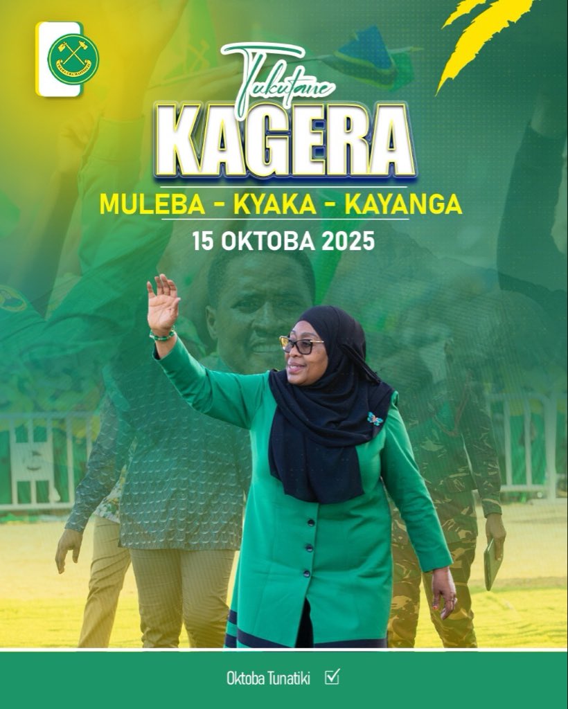 Kagera Mpooooooo Tayariiiiiiiiiiii.

Muleba - Kyaka Mpaka Kayanga leo Oktoba 15.
#Oktoba29TunatikiSamia