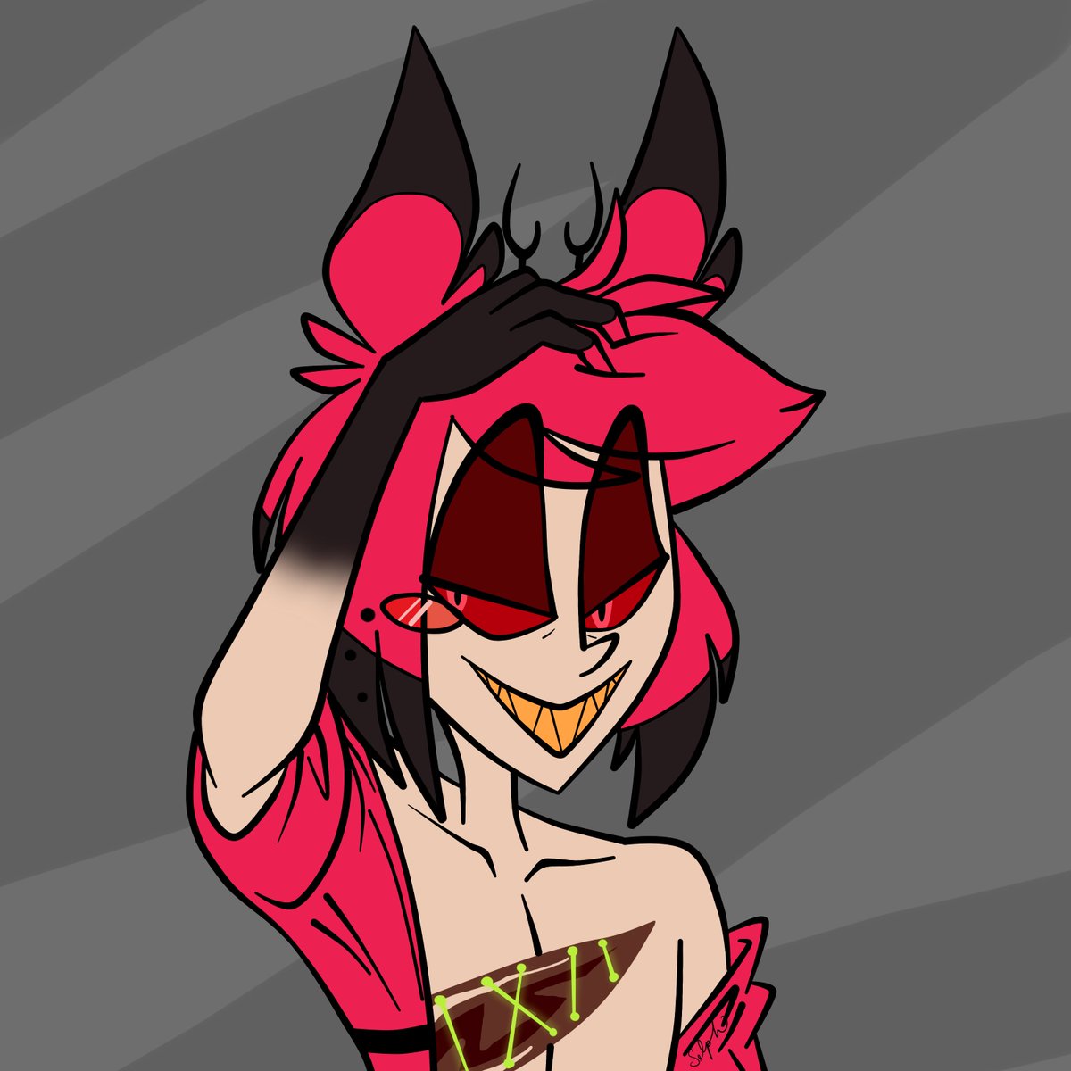 selphstyled's tweet photo. #Alastor #HazbinHotel #HazbinHotelAlastor https://t.co/2F6EBRWUag