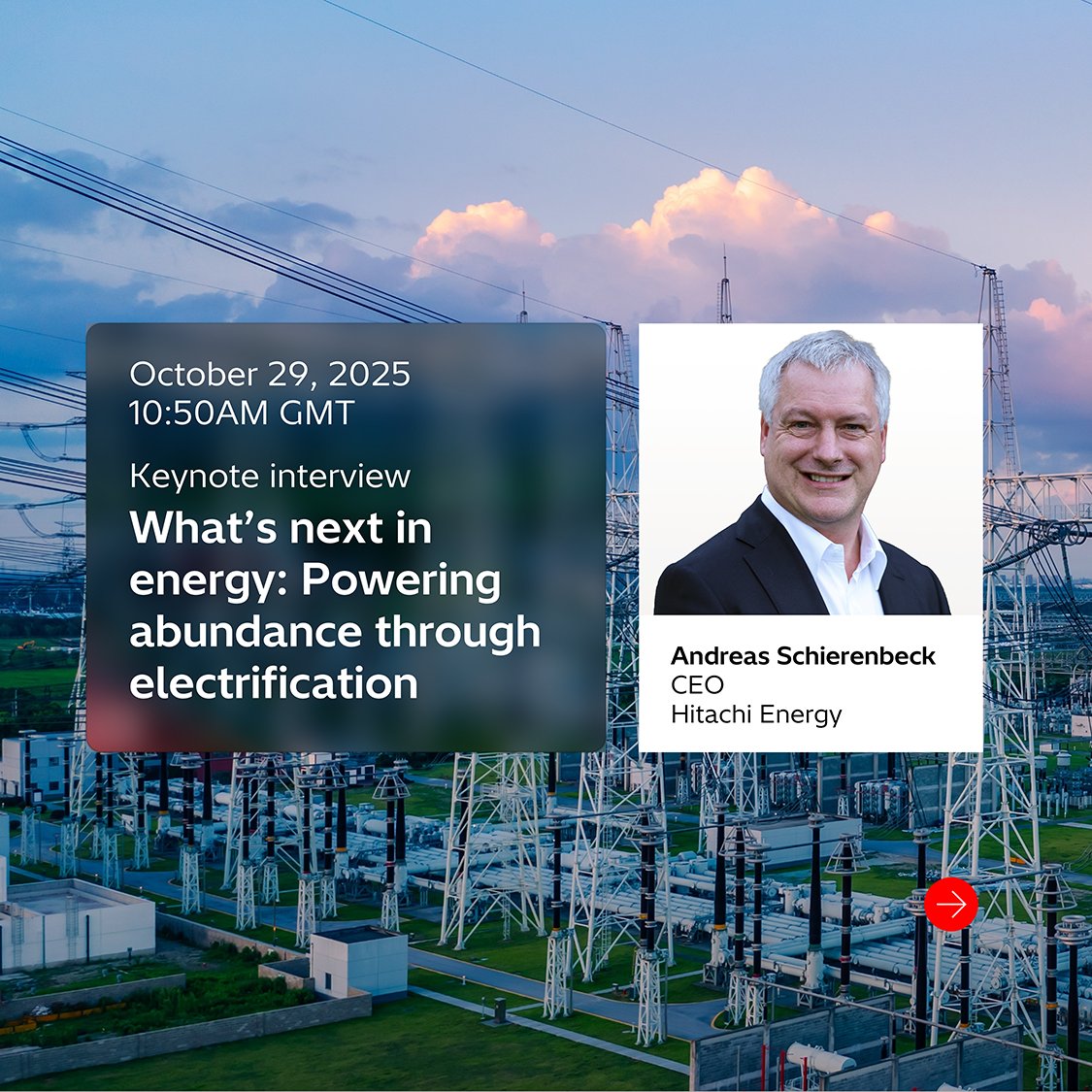 hitachienergy's tweet image. In less than two weeks, the #FTLive Energy Transition Summit will bring together policymakers, industry leaders, and innovators who are shaping the future of energy – and Hitachi Energy will be there to help lead the conversation and inspire what’s next. 
Register today! ➡️…