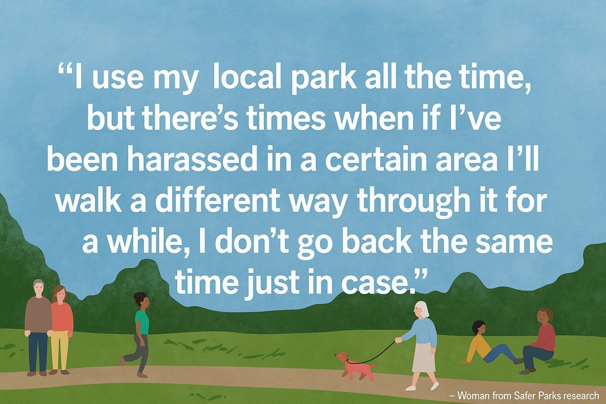 The #SaferParks: Stand Up Against Street Harassment campaign wraps up today — but the work continues!

Everyone deserves to feel safe &amp; respected in our parks. Register for bystander training today: shorturl.at/OlxK6 💚
