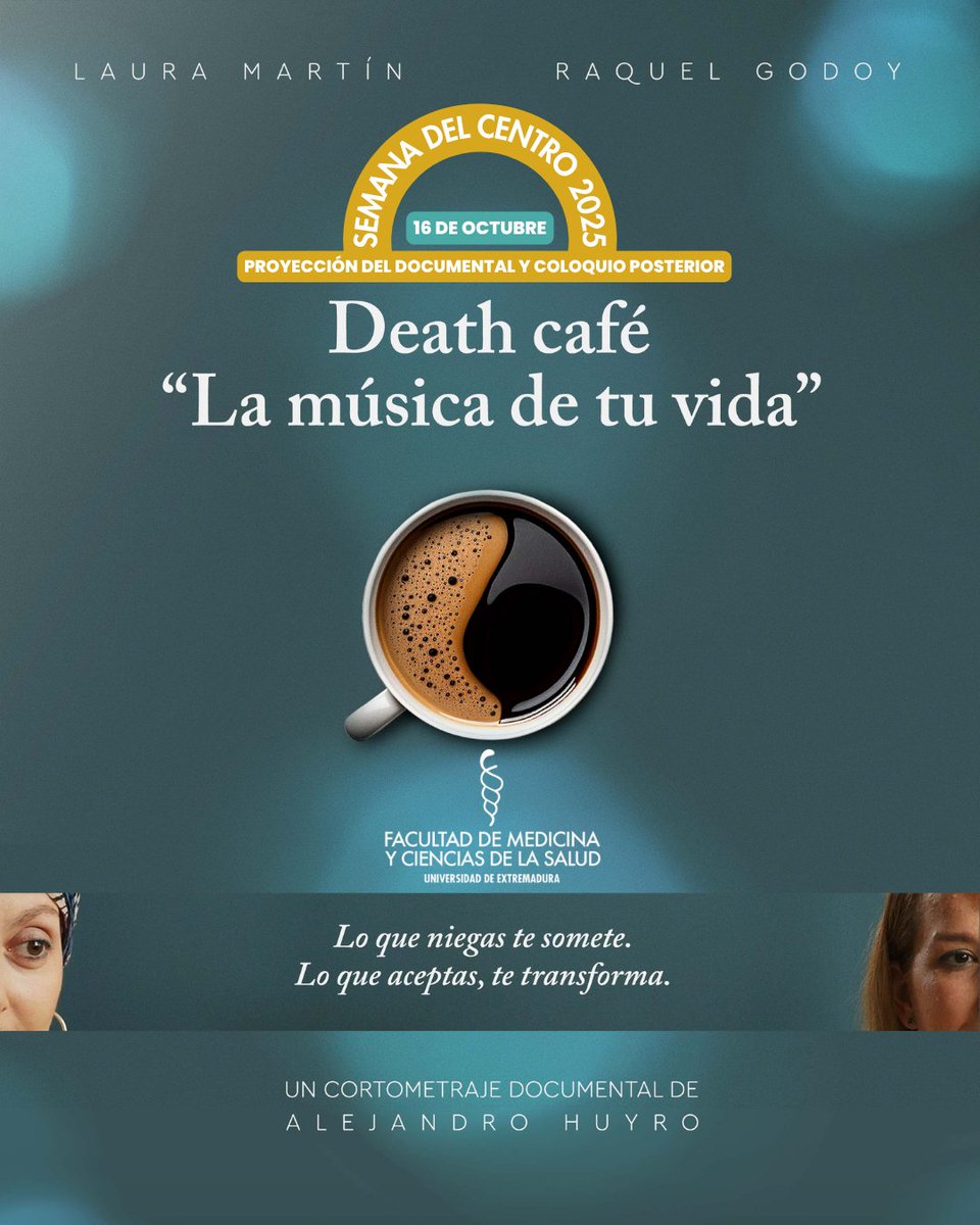 🎓 Continuamos con la #SemanaDelCentro2025
📖 17h Libro “Sadí de Buen: el Lorca de la ciencia”
🎬 18:30h Docu Death Café: La música de tu vida
📍 Salón de Grados – FMyCCS @unexuniversidad