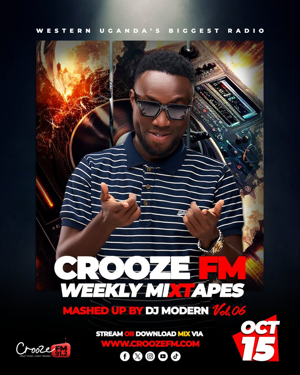 912CroozeFM's tweet photo. ๐จ Fresh out the lab! ๐จ
@Deejmodern has pulled through with Volume 06, and itโs nothing but straight FIRE! ๐ฅ๐ง
Pure energy, crazy blends, and nonstop grooves all the way through ๐ฏ๐
Stream or Download NOW! ๐ https://t.co/iuNb8dZzZY ๐
#CroozeFMMixtape
#MidweekTurnUp
#Mbarara