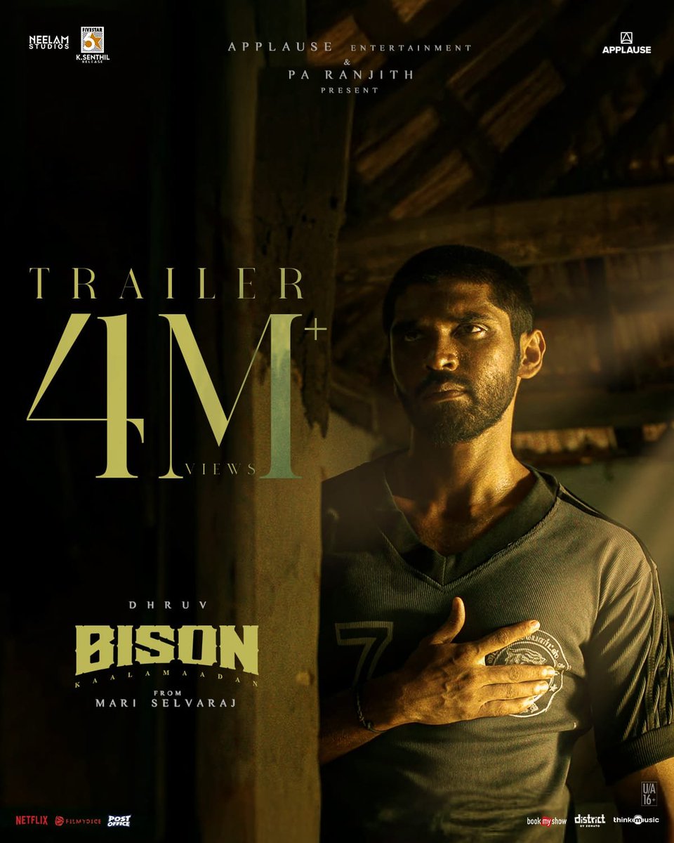 itz_pandian's tweet image. #BisonKaalamaadan 🔥 4M RAGE ❗
#BisonKaalamaadanTrailer 🦬 youtu.be/GPwRRVdzkdc
#BisonKaalamaadanOnOct17 🎆
@applausesocial @NeelamStudios_ #SameerNair @deepaksegal @mari_selvaraj @beemji @Tisaditi #DhruvVikram @anupamahere @LalDirector
@pro_guna