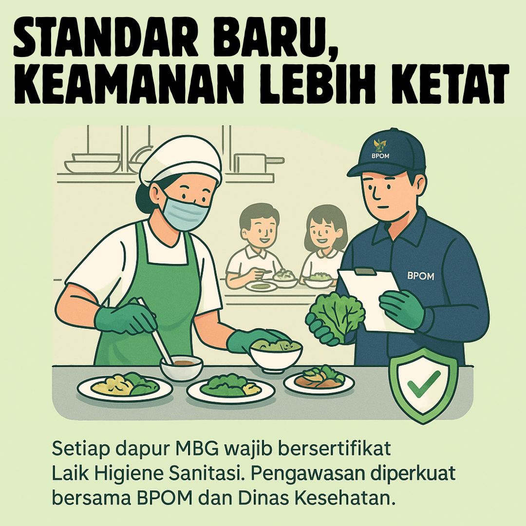 Liraerina's tweet photo. Dari proses masak sampai ke meja makan, kebersihan selalu dijaga!
MBG telah mengantongi sertifikat Laik Higiene Sanitasi dan diawasi langsung oleh BPOM serta Dinas Kesehatan. https://t.co/ooEu1VJKJa