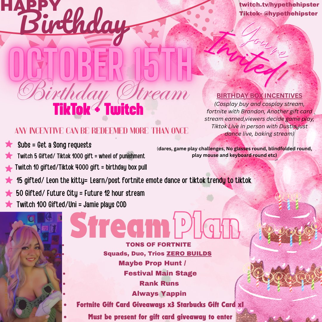 hypethehipster's tweet photo. LAST MIN BIRTHDAY STREAM TOMORROW ON MY BIRTHDAY HEHE https://t.co/ESrIhB4DzS