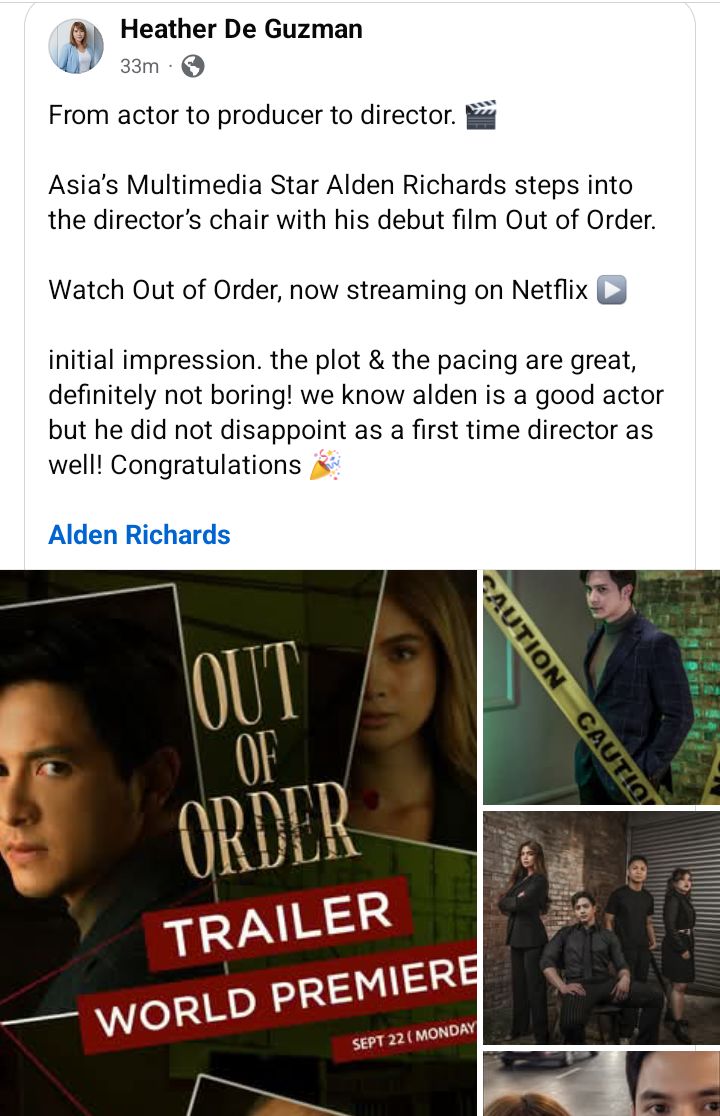 #OutOfOrderNetflix review ✨

#ALDENRichards 
<a href="/aldenrichards02/">Alden Richards</a> 
<a href="/VIVA_Films/">VIVA Films</a> 
<a href="/myriad_corp/">MYRIAD Corporation</a>