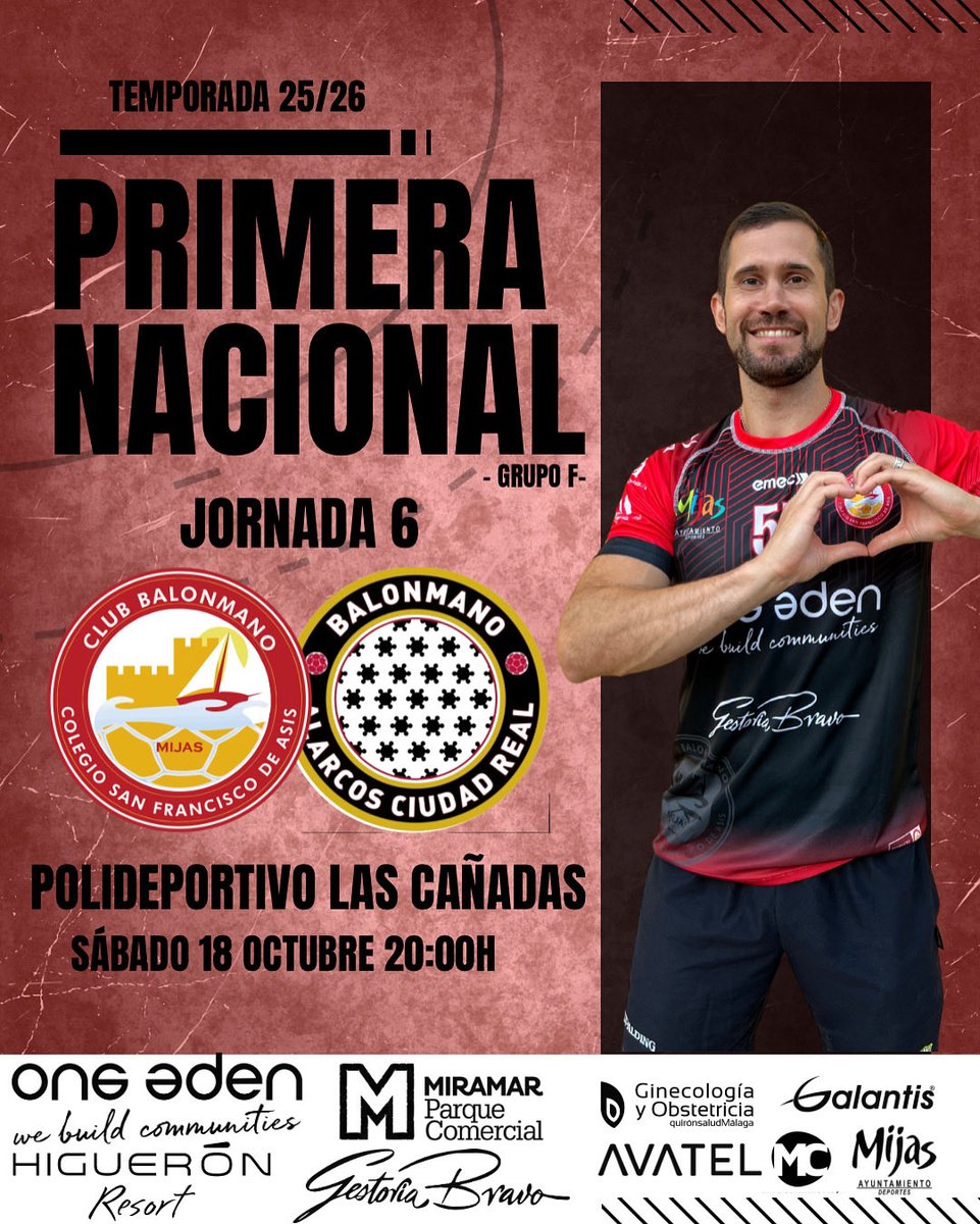 𝐉𝐎𝐑𝐍𝐀𝐃𝐀 𝟔🤾‍♀️

🏠¡Jugamos en casa y queremos que los dos primeros puntos se queden aquí!

🆚 @bmalarcos 
🗓️Sábado 18 septiembre 
⏱️20:00h
📍Pabellón Las Cañadas
📺youtube.com/live/-PRLgtHeo…
🎟️ Entrada 3€ 
🏷️ Abonos disponibles
🔞Menores gratis

🤩¡Os necesitamos afición!