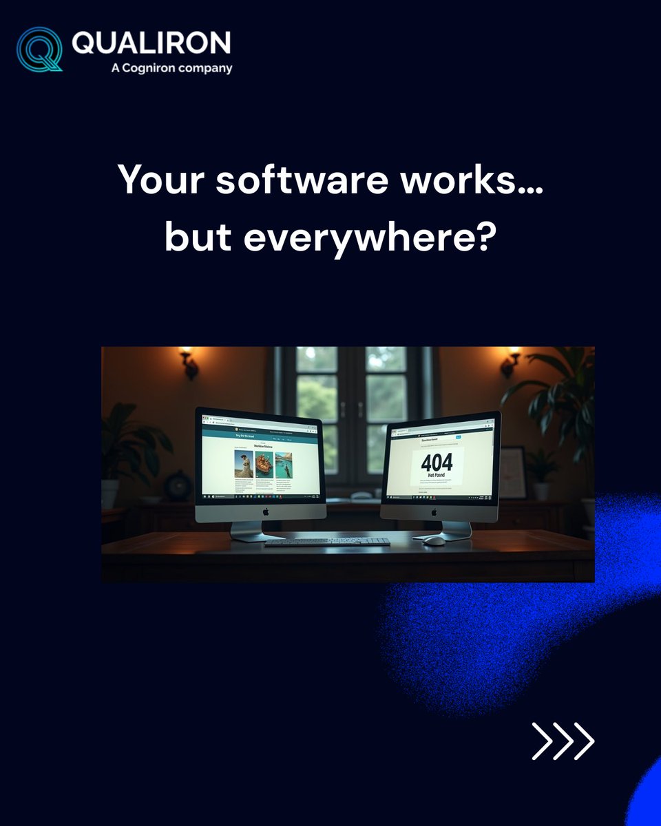 qualiron's tweet image. Ensure flawless performance across devices, browsers and platforms with Qualiron’s Compatibility Testing.
Using automation, AI and deep testing frameworks.
we help enterprises cut defects, speed up releases and deliver seamless user experiences.
#CompatibilityTesting #QA