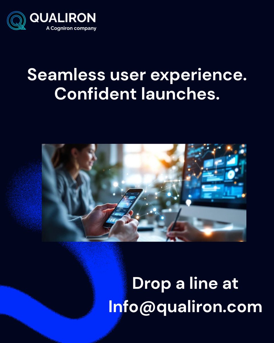qualiron's tweet image. Ensure flawless performance across devices, browsers and platforms with Qualiron’s Compatibility Testing.
Using automation, AI and deep testing frameworks.
we help enterprises cut defects, speed up releases and deliver seamless user experiences.
#CompatibilityTesting #QA