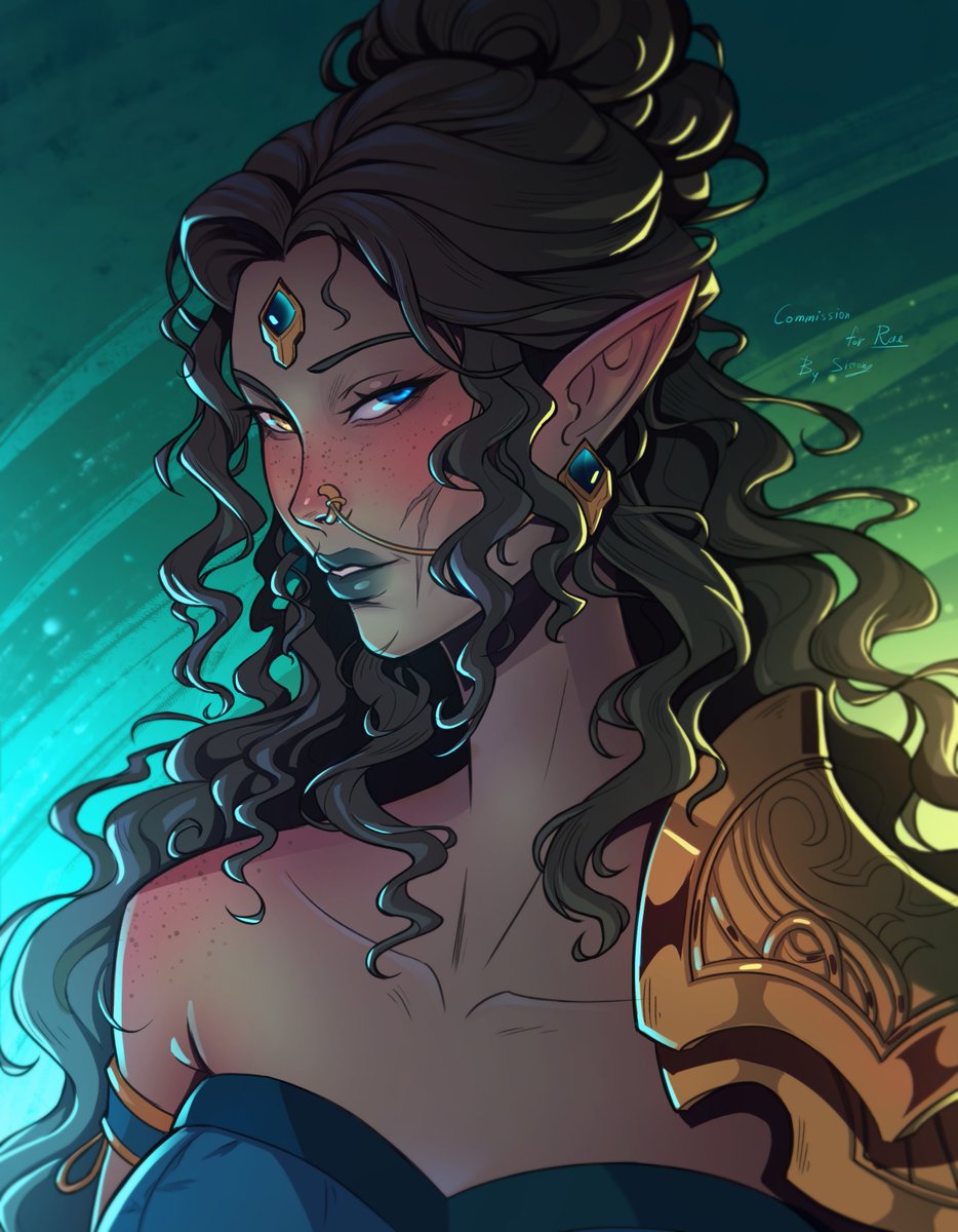 Commission for <a href="/feralties/">Rae</a> ! 💛

#commission #elf