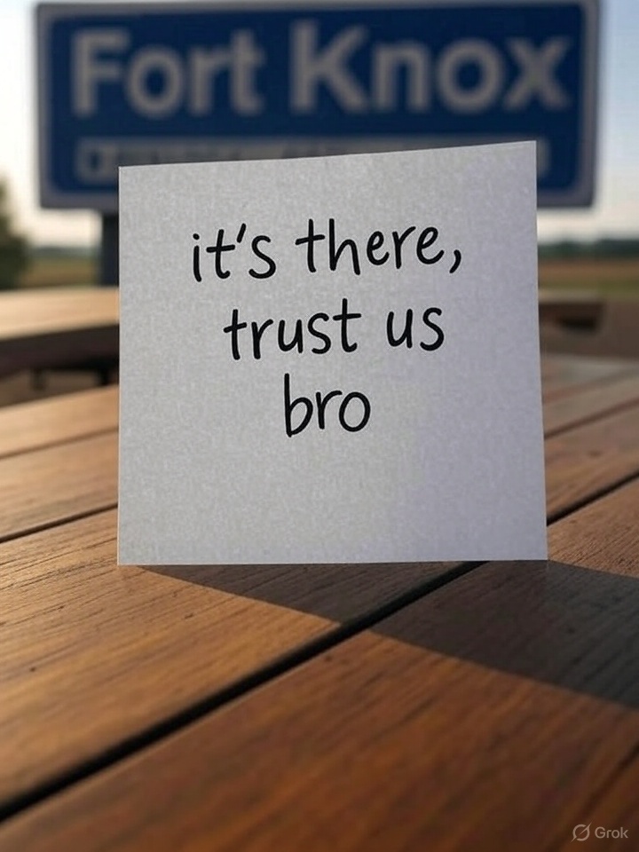 Last full Fort Knox audit was in 1953.

But don't worry bro.