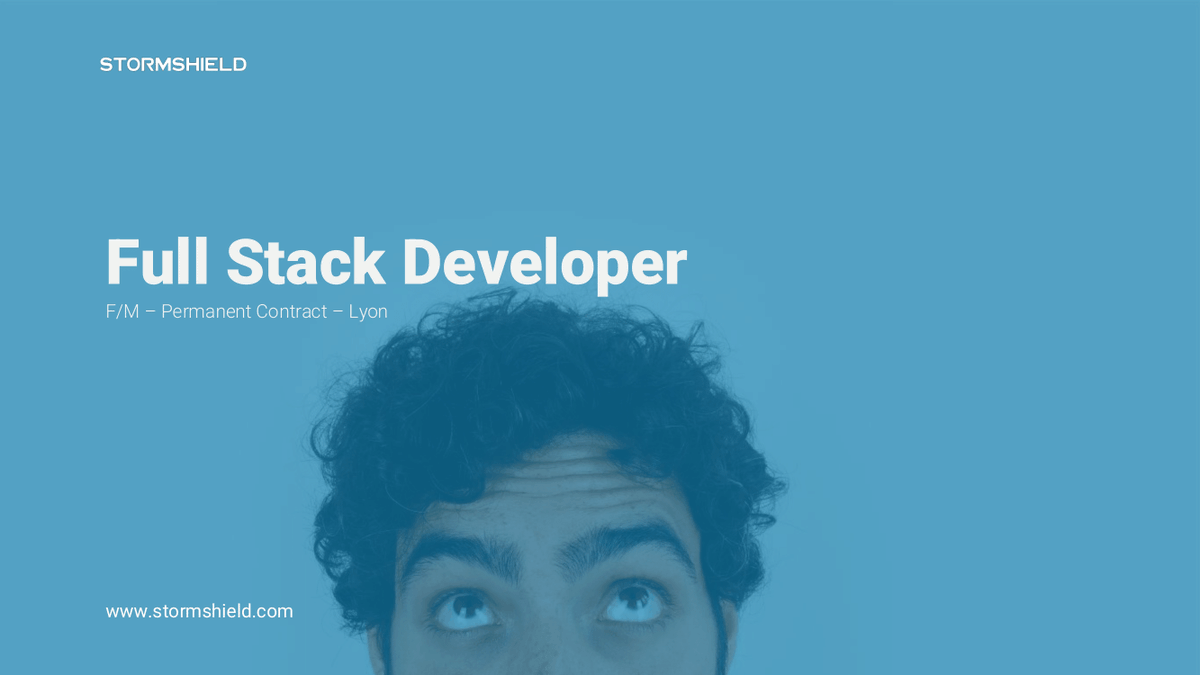 Stormshield's tweet image. For our Lyon location, we are looking for a Full Stack Developer 
👉 tinyurl.com/ykdj7p5k
