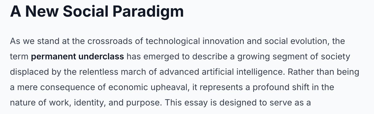 codein_artout's tweet image. not temporary underclass. not upwardly mobile underclass. PERMANENT.

gg @monad